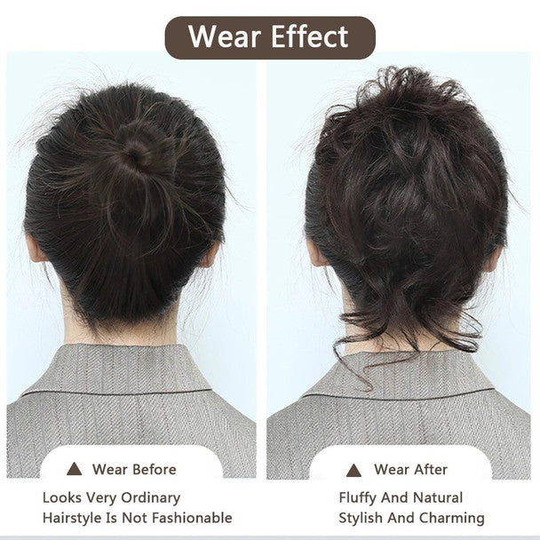 Messy Curly Hair Bun with Catcher