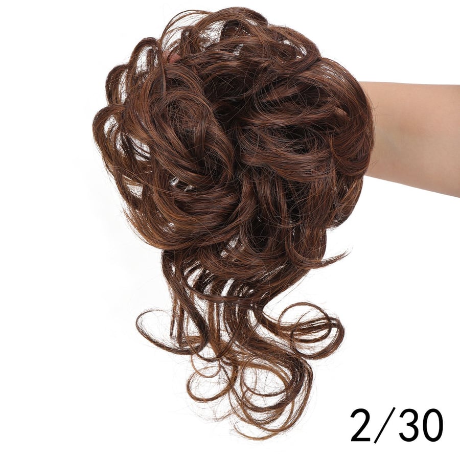 Messy Curly Hair Bun with Catcher