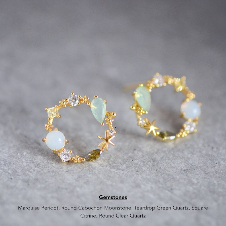 Dainty Circular Sterling Silver Stud