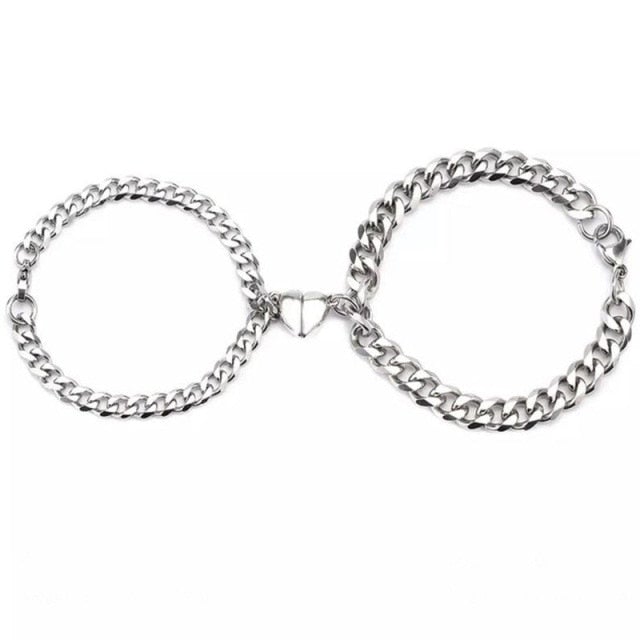 HEART LINK BRACELET SET