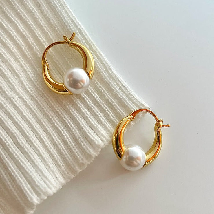 Chunky Gold Hoop Earrings