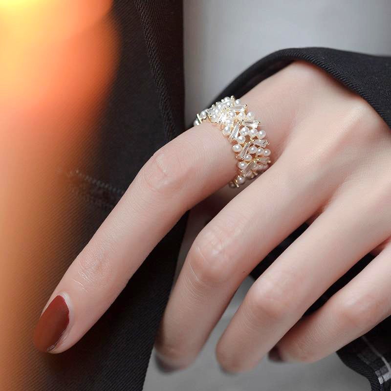 Eliora Crystal Pearl Ring