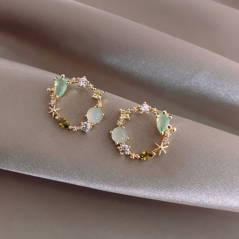 Dainty Circular  Sterling Silver Stud
